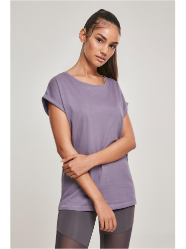 Women's T-shirt with extended shoulder dusty purple