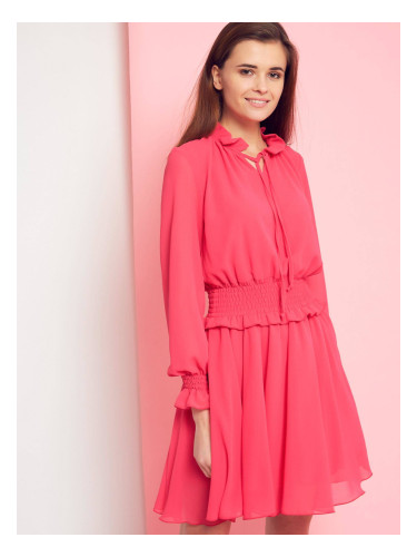 Dress with a tie under the neck Cocomore Boutiqe pink