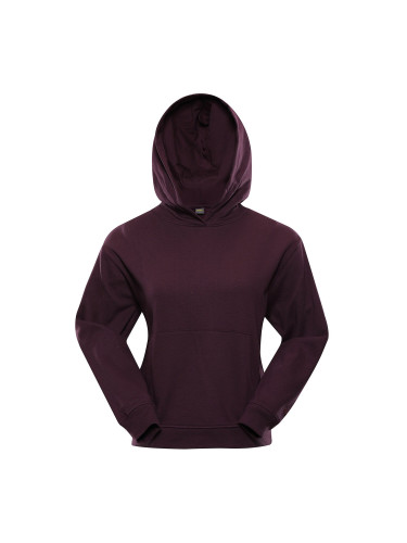 Burgundy women's basic hoodie NAX Geoca