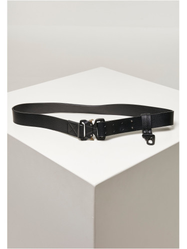 Imitation leather belt with hook black