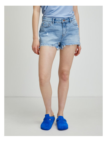 Light blue denim shorts with a ripped effect ONLY Pacy