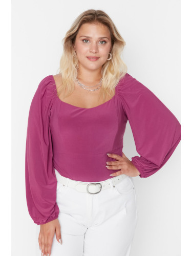 Trendyol Curve Plus Size Blouse - Pink - Regular fit
