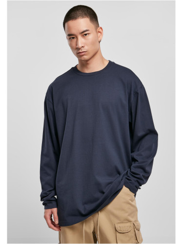 Heavy Oversized Garment Dye Long Sleeve Dark Blue