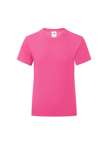 Pink Girls' T-shirt Iconic Fruit of the Loom