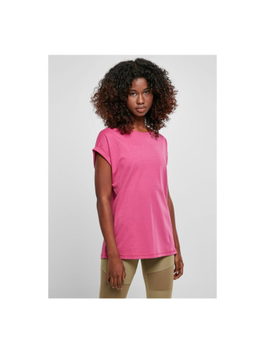 Women's T-shirt with extended shoulder light purple