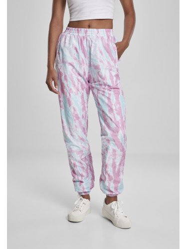 Women's Tie Dye Track aquablue/pink trousers