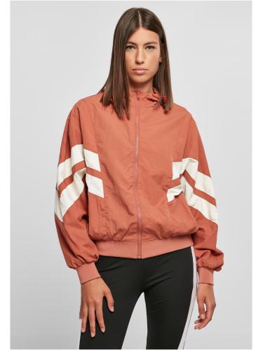 Women's jacket Crinkle Batwing terracotta/white sand