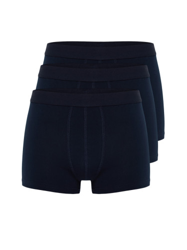 Trendyol Navy Blue 3-Pack Plain Boxer