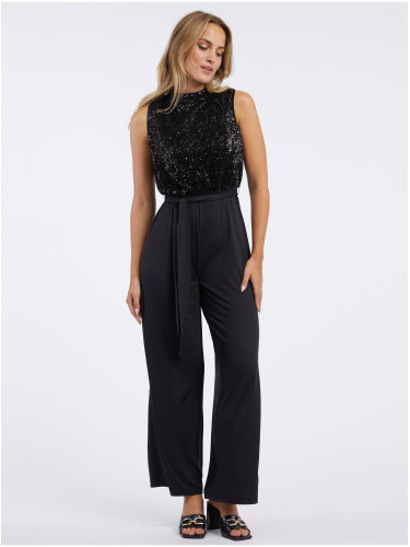 Orsay Black Women's Jumpsuit with Sequins - Women's