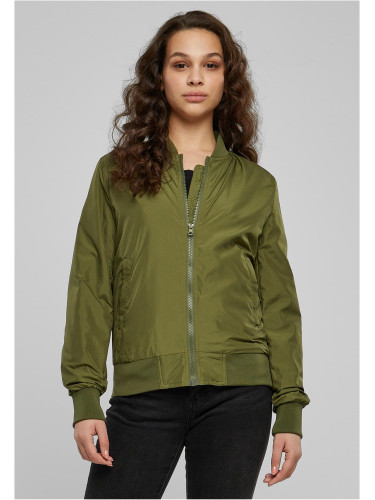 Women's Light Bomber Jacket - Olive