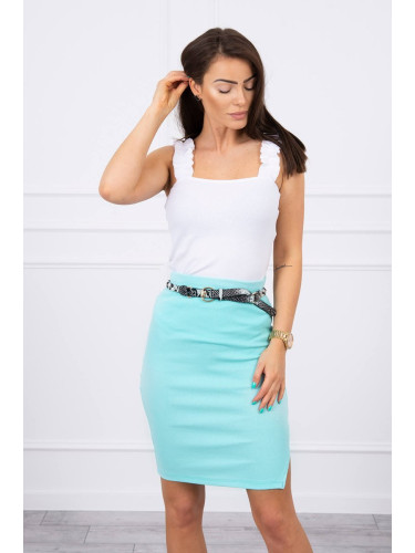 Skirt with ribbed mint