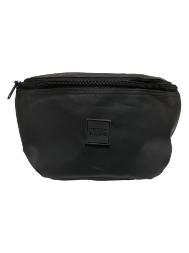 Coated basic waist bag black