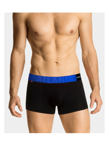 Man boxers ATLANTIC PREMIUM with mikromodal - black/blue