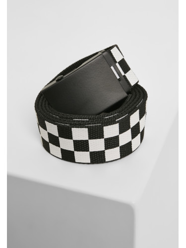 Adjustable Checker Belt Black/White