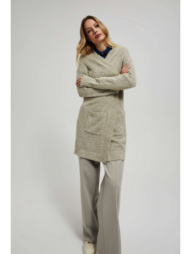 Marisse Long Cardigan With Pockets, Sand Color