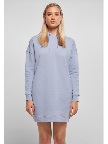 Women's organic oversized terry dress with hood violablue
