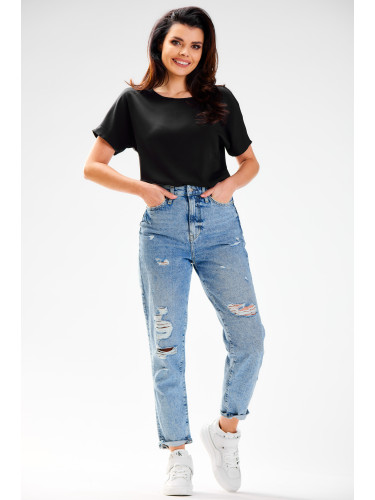 Awama Woman's Blouse A588 Black