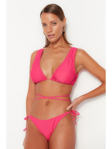 Trendyol Fuchsia триъгълник вратовръзка бикини отгоре