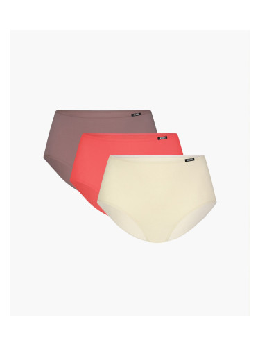 Women's panties ATLANTIC Maxi 3Pack - light coral/ecru/brown cappuccino