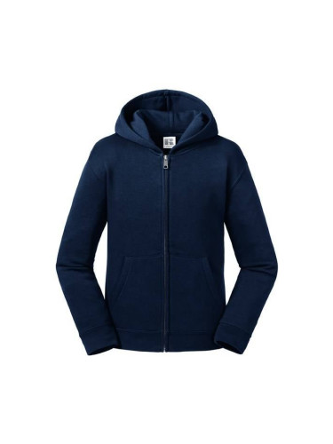 Navy blue children's sweatshirt with hood and zipper Authentic Russell