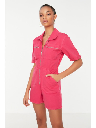 Trendyol Fuchsia Crop Jumpsuit
