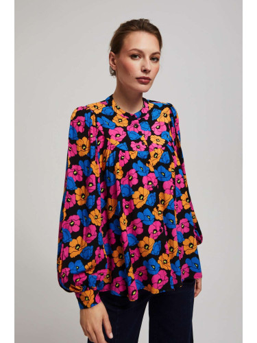 Marisse Black Floral Shirt