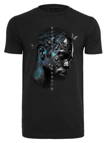 Black T-shirt with butterfly effect