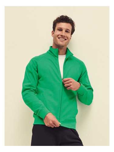 Green Men's Sweatshirt Lightweight Sweat Jacket Fruit of the Loom