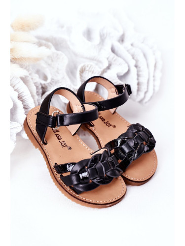 Boto Детски сандали със змийска шарка Черен Baxlee