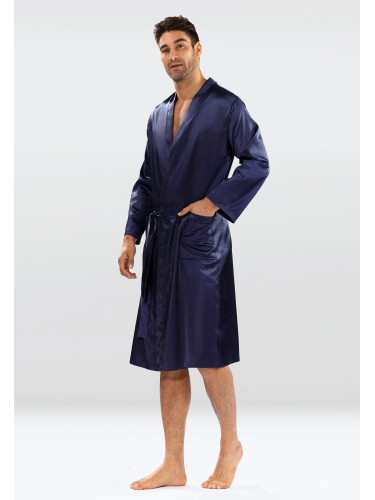 Мъжки халат. DKaren DKaren_Male_Housecoat_Christian_Navy_Blue