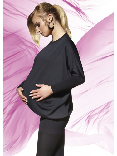 Bas Bleu EMI maternity tunic black made of elastic fabric