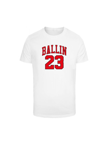 Ballin 23 T-shirt with a round neckline white