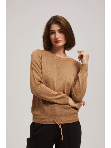 Marisse Sweater With Metallic Thread And Tie