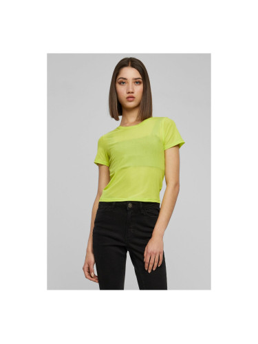 Women's Short Fishnet T-Shirt Frozen Yellow