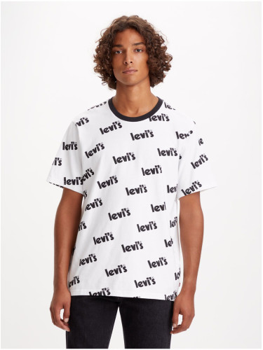 Levi's White men's patterned t-shirt Levi's® Poster - Men's