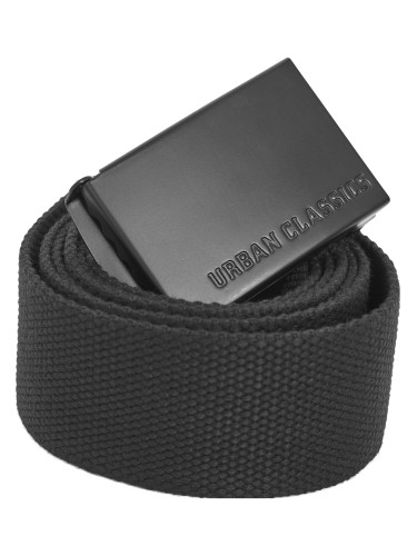 Long canvas belt black