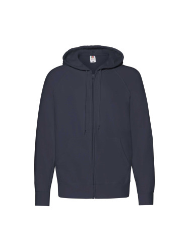 Granatowa bluza męska z kapturem Lightweight Zip Thru Hooded Sweat Fruit of the Loom