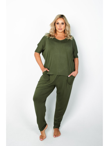 Women's Paramo set, short sleeves, long legs - khaki