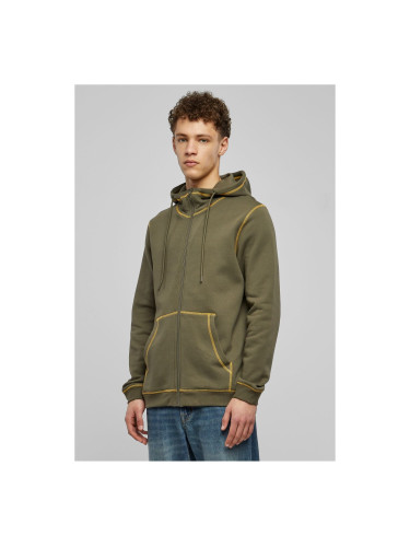 Biocontrast Flat Zip Sweatshirt Olive/Yellow