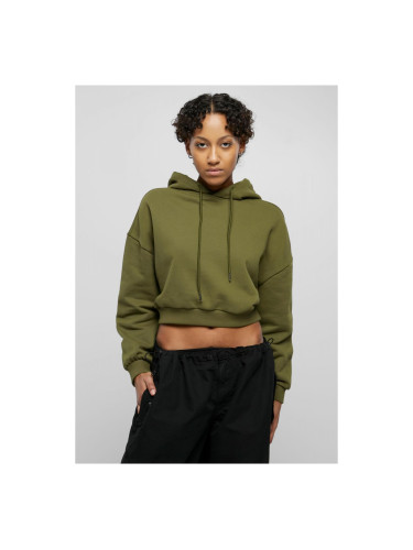 Ladies Cropped Heavy Hoody summerolive