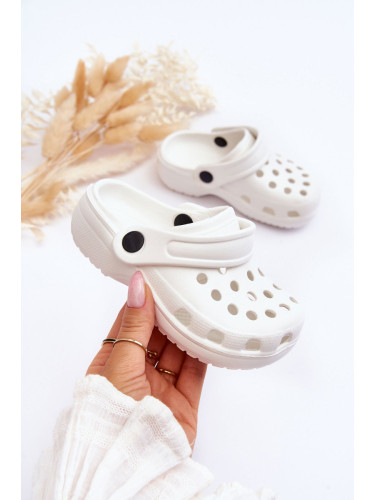 WJ1 Бебешка пяна Crocs Slides White Percy