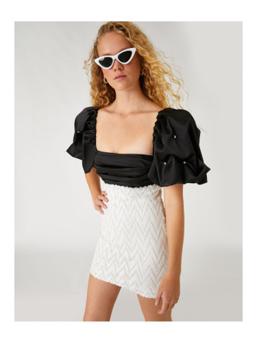 Вечерна рокля Koton & Prom - черна - A-line