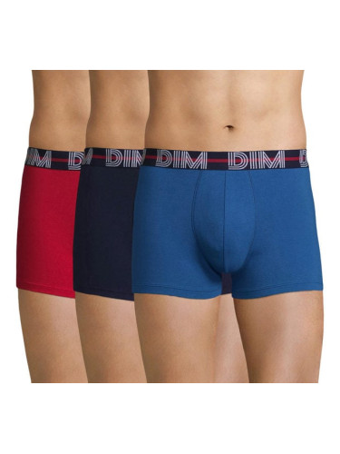 DIM POWERFUL BOXERS 3x - Men's boxers 3 pcs - red - dark blue - light blue