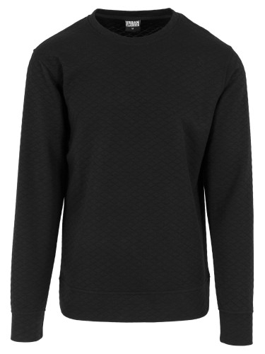 Черен суитшърт с диамантени шевове