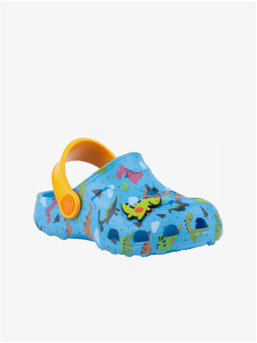 Blue boys' patterned slippers Coqui Little Frog - Boys