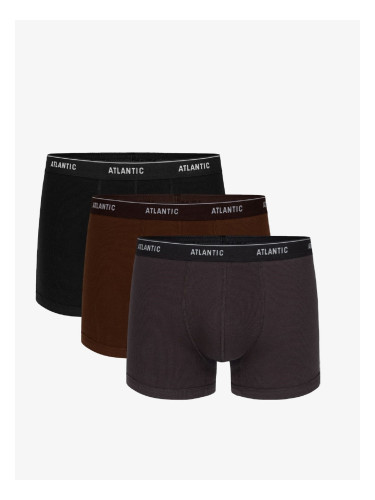 Boxer shorts Atlantic 3MH-179 A'3 S-2XL graphite-black-chocolate 088