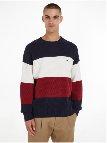 Red and blue men's striped sweater Tommy Hilfiger