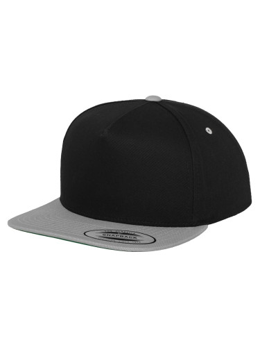 Classic 5 Panel Snapback Blk/Silver