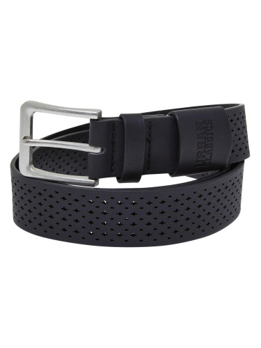 Perforated synthetic leather strap black