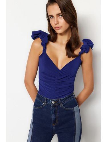 Trendyol Saks Knitted Draped Body With Snap Fastener